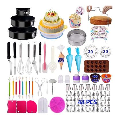 China Sustainable 466 Pcs Complete Cake Set Women Baking Gift Set Cake Decorating Tools For Professionals And Beginners for sale