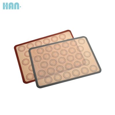 China Sustainable Pastry Mat Silicone Cake Non-Stick Super Thick Baking Mat With Macaroon Measuring Mat for sale