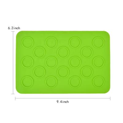 China Viable Hot Sale Macaron Silicone Baking Making Mat Silicone Template Sheet Baking Pan Liner For Cookie Pastry for sale