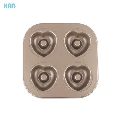 China Non Stick Donut Mold Carbon Steel Cake Pan Cupcake Biscuit Baking Tray High Quality Viable Pan for sale