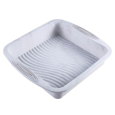 China Viable New Design Square Silicone Marbling Cake Pan For Bread for sale