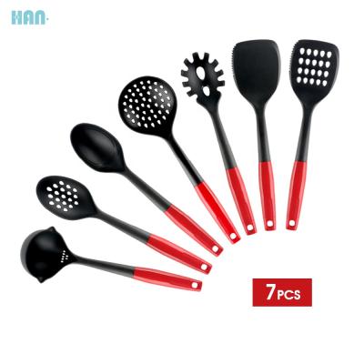 China 2020 Sustainable New Food Grade 8 Pcs Kitchen Utensils Set With Rack Cooking Cookware Set for sale