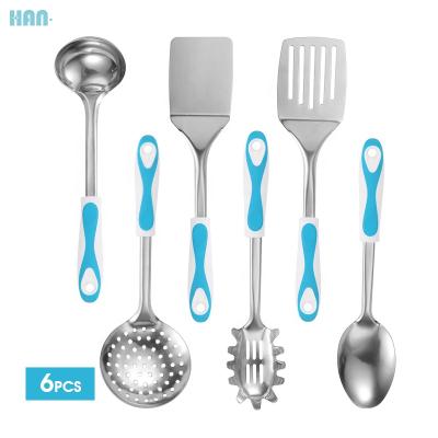 China Wholesale High Quality Sustainable 6 Pieces Stainless Steel Kitchen Utensil Set For Kitchen Tool Kit for sale