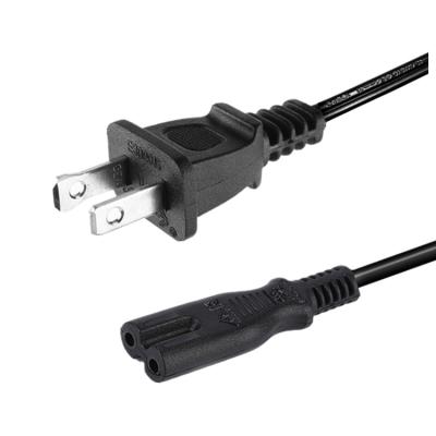 China Home Appliance USA C7 Figure 8 Universal Connector AC NEMA 1-15p Cord 2 Prong Polarity Plug IEC USA Form 8 Power Cable for sale