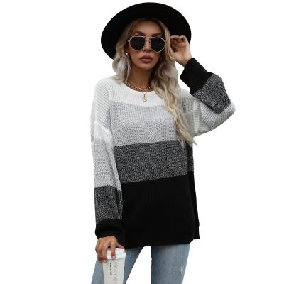 China Fashion Trends Ladies Comfort Sweater Ladies Color Block Sweater Ladies Sweater Latest for sale