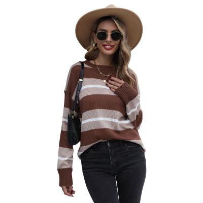 China Fashion Trends Retro Ladies Plus Velvet Low Sweater Knitted Sweater Women's Sweaters for sale