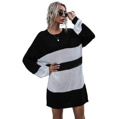 China Beautiful Casual/Sexy Casual/Sexy Autumn Vintage Knit Long Matching Dresses Knitwear Dress for sale