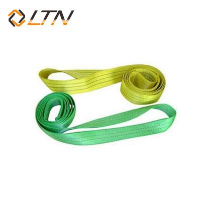 China Polyester Webbing Slackline Bridle Webbing Sling EN1492-1:2000 4-Ton Lifting Capacity for sale