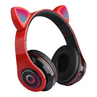 China New Arrival B39 Cat Ear Wireless Headphone Headset And Earphone Gaming Headset Wired Headphones for sale