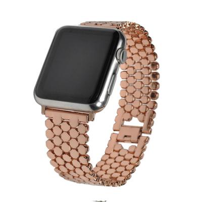 China Used to iwatch New Design Milanese Loop Stainless Steel Magnetic Watch Band with Protective View for Apple Watch for sale