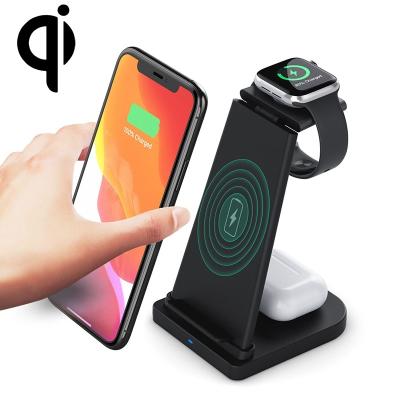 China Mobile Phone 3 in 1 Mobile Phone Charging Station Wireless Charger for iPhone Watch and for Air Pod for sale