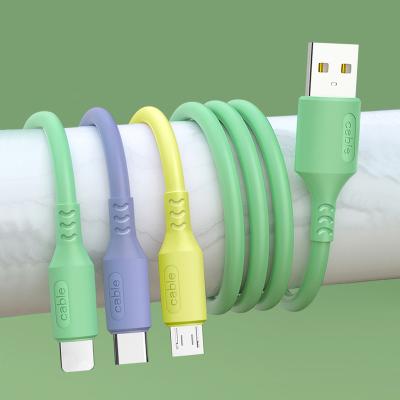 China Wholesale Durable Silicone USB Cable 3 in 1 Cable 3A Fast Charging USB 3.0 Cable for Mobile Phone for sale