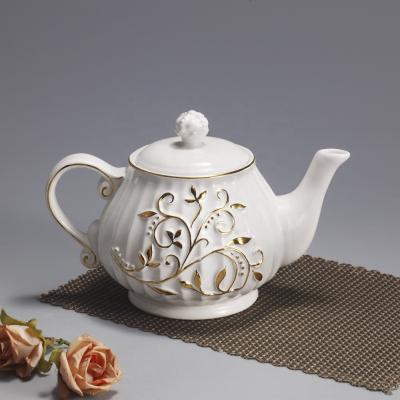 China Hot-selling New Design Coffee Tea Cup Mug Stocked Teapot Set Ceramic Top Class And Gift Spoon Customized for sale