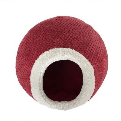 China yangyangpet removable donut cover red round dog cat cave bed for sale