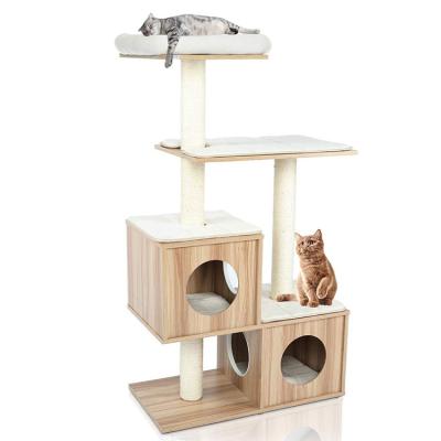 China Sustainable Pet Cat Furniture Tiger Tough Available in Multiple Colors and Styles Cherry Blossoms High Cat Tree Tall Cat Tower for sale