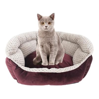 China Mechanical Wash Yangyangpet Round Stand Folding Comfortable Soft Dog Cat Bed for sale