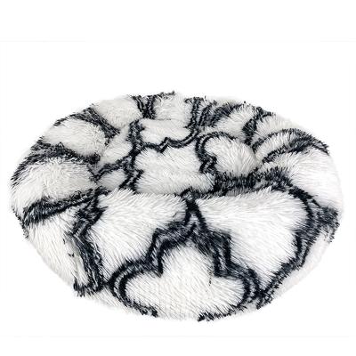 China Yangyangpet Round Plush Removable Washable Soft Comfortable Warm Pet Nest Cat Dog Cat Beds for sale