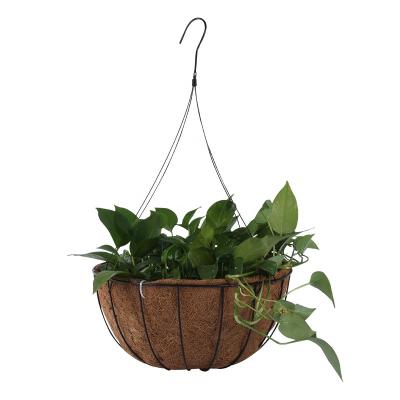 China Durable Cheap Price 14 Inch Garden Hanging Baskets OEM Flower Cocos Pots For Sale for sale