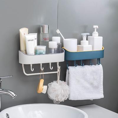 China Single Sustainable Bathroom Storage Multifunctional Slot With Hook Asphalt Storage Rack for sale