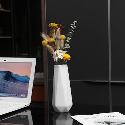 China Europe White Vase Ceramic Vase - Flower Vase Minimalism Style Home Decor Table Centerpiece for sale