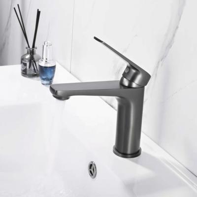 China Sense Faucets Bathroom Stainless Steel Faucet Gun Black Basin Mixer Tap for sale