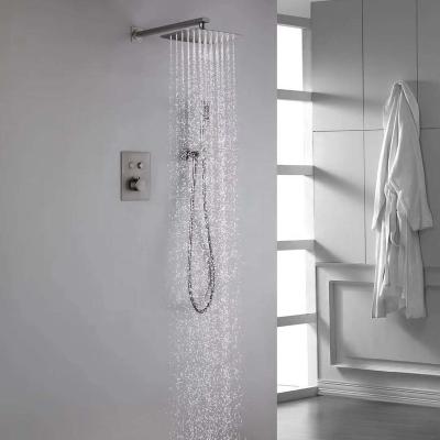 China With Diverter Gray Bath Shower System Bathroom Metal In The Wall Thermostatic Shower Set for sale