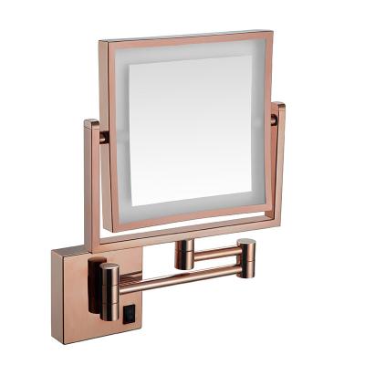 China 2-Face Wall Magnifying Mirror Shaving Bathroom Mirror Double Sided Folding Mirror for sale