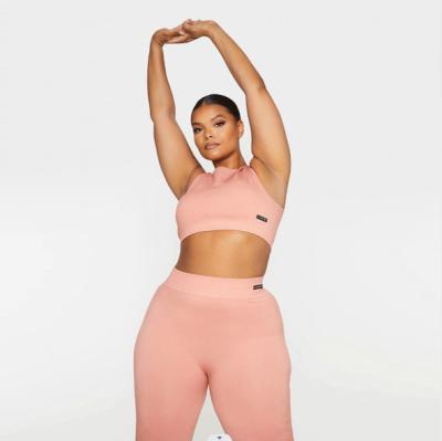 China Breathable Custom Your Own Brand Logo High Waist Fitness Clothing GYM Clothes 2 Pcs Of 1 Set Plus Size Sportswear for sale