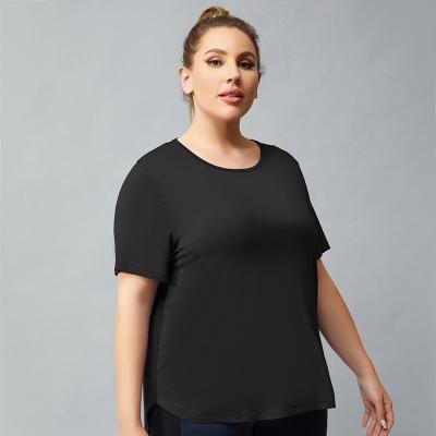 China 2022 woman breathable plus size sportswear shirt printing logo yoga gym fitness clothing running high elastic gym clothes for sale