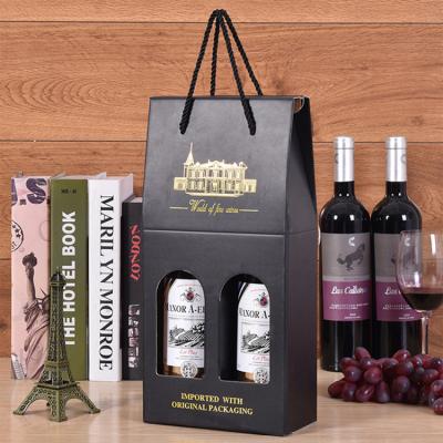 China Biodegradable Custom Luxury Bottle Gift Boxes Cardboard Paper Packaging Wine Box for sale