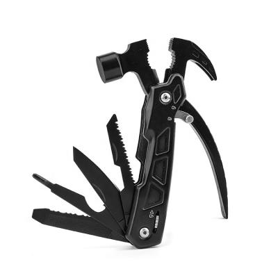 China Low price mini multifunctional steel hammer hammer outdoor multi tool with saw knife blade hammer universal tool for camping for sale