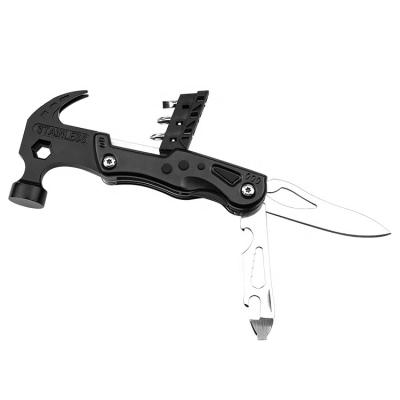 China Best Multi Functional Multi Function Survival Tool Stainless Steel Low Price Small Hammer Claw Hammer With LED Torch for sale