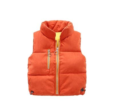 China Breathable lightweight kids padding vest for baby boys and girls with autumn and winter jackets for sale