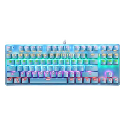 China 87 Keys Gaming Keyboard RGB Backlit Mechanical Keyboard Blue Switch Multi Colors Design For Choice Not for sale