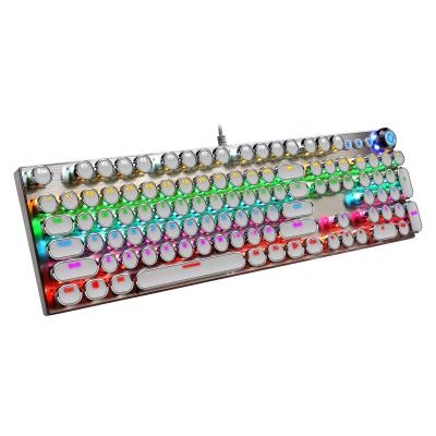 China 104 Keys Wired Mechanical Keyboard Gaming Keyboard Punk Keytop With Backlit RGB Keyboard Yes for sale