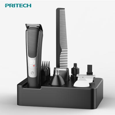 China RV PRITECH 3 in1 Interchangeable Heads Anti-Slide Cutting Head Hair Trimmer Set For Men for sale