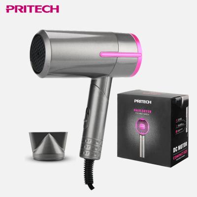 China Pritech New Design1600W Travel Dryer Ionic Foldable Hair Dryer Wholesale Foldable Hair and Homeuse Blow for sale