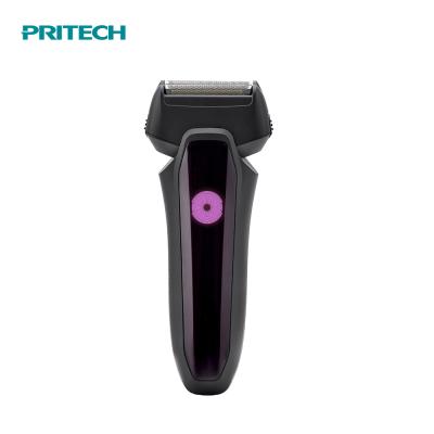 China Twin Blade PRITECH Double-Layer Reciprocating Blades Rechargeable Electric Shaver For Men for sale