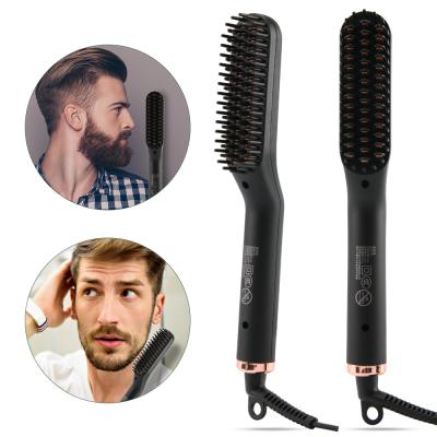 China PRITECH Outdoor Private Label Travel Men Hair Straightener Electric Fast Rechargeable Ceramic Cordless Brush for sale