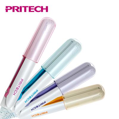 China PRITECH 15W Mini Hair Straightener For Travel Ceramic Coating Dish For Straightening And Soft Compact Size for sale