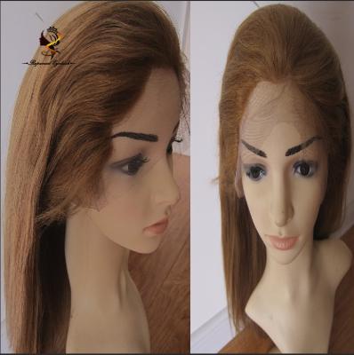 China China Hair Factory Full Wave Silky Straight Honey Blonde Lace Front Wig With Baby Hair for sale