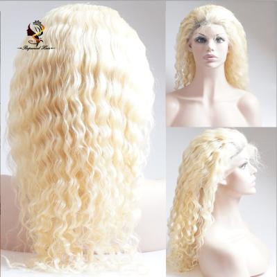 China Full Body Wave 613 Brazilian Deep Wave Human Hair Lace Wig With Baby Hair for sale