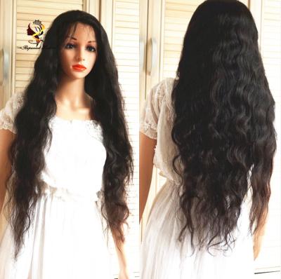 China Brazilian Human Hair Wig 32inch 180% Density Body Wave Top Quality Heavy Lace Full Wave Wig With Virgin Combs And Adjustable for sale