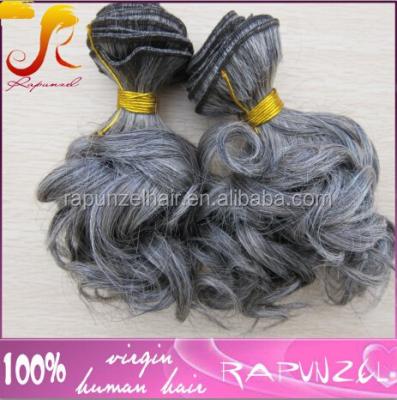 China Brazilian Hair Bouncy Wave Gray Wave Hair Weave In Stock for sale