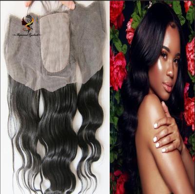 China Body Wave Ear To Ear Lace Frontal Swiss Lace Frontal Silk Based Lace Frontal Closure for sale