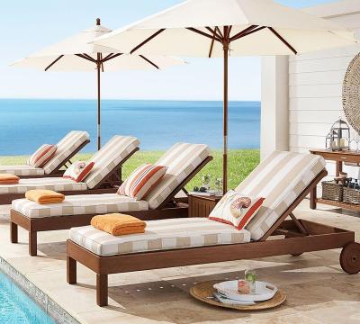 China Eco-freindly Modern Beach Sofa Bed Outdoor Design Furniture Eco-freindly Poolside Teak Wood Wood for sale