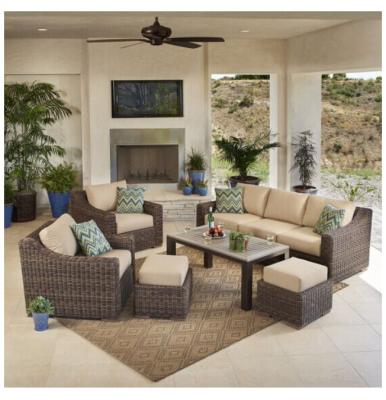 China Modern Outdoor Rattan Wicker Patio Sofa Set Furniture Eco-freindly Eco-freindly for sale