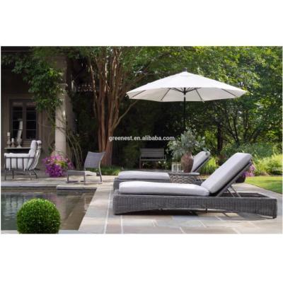 China Eco-freindly Eco-freindly Rattan Outdoor Garden Adjustable Sun Sofa for sale