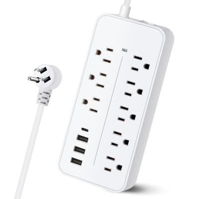 China USB Outlet America Standard Universal Quick Surge Protector Charger Extension Board Socket Electrical USB Power Strip for sale