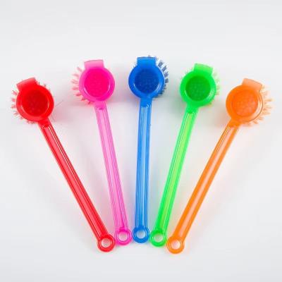 China Handy Long Hand Grip Pot Brush Dish Brush Bowl Washing Tool Kitchen Sink Cleaning Tool Hang Pan Brushes for sale